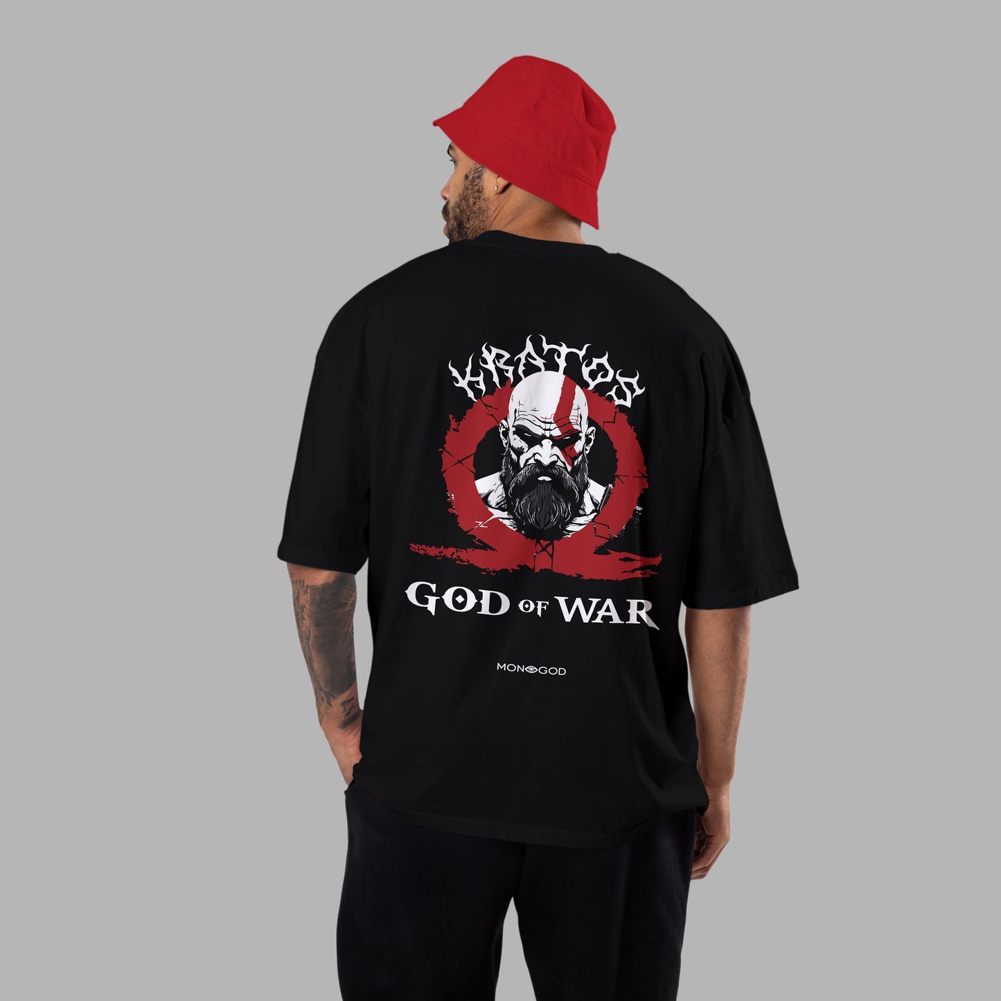 god of war pics kratos oversized tshirt black color