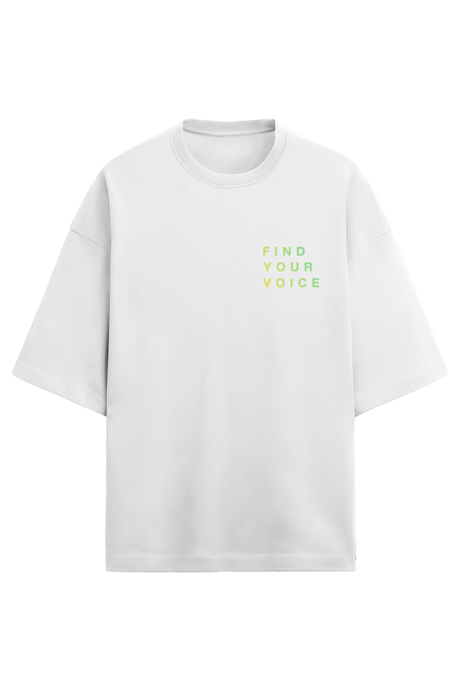 Coldplay - Find your Voice | MonoGod Premium Oversized Cotton White T-Shirt