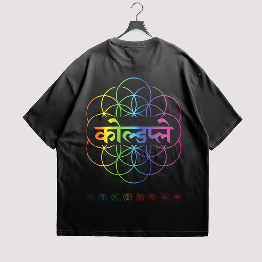 Coldplay OG Hindi Edition | MonoGod Premium Cotton Black Oversized T-Shirt