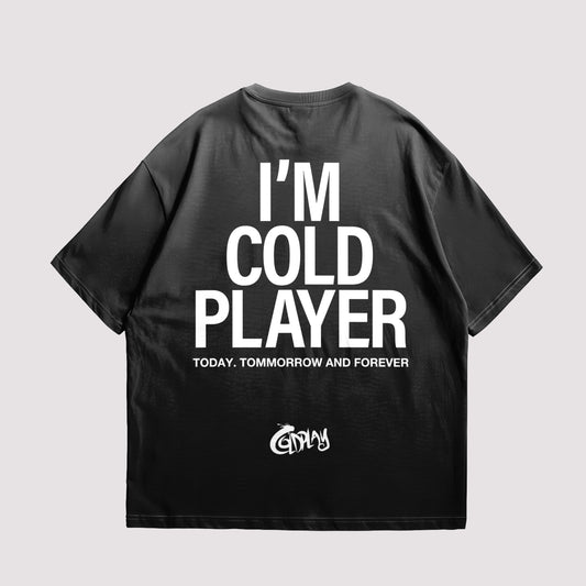 Coldplay - I'm Cold Player | MonoGod Premium Cotton Black Oversized T-Shirt